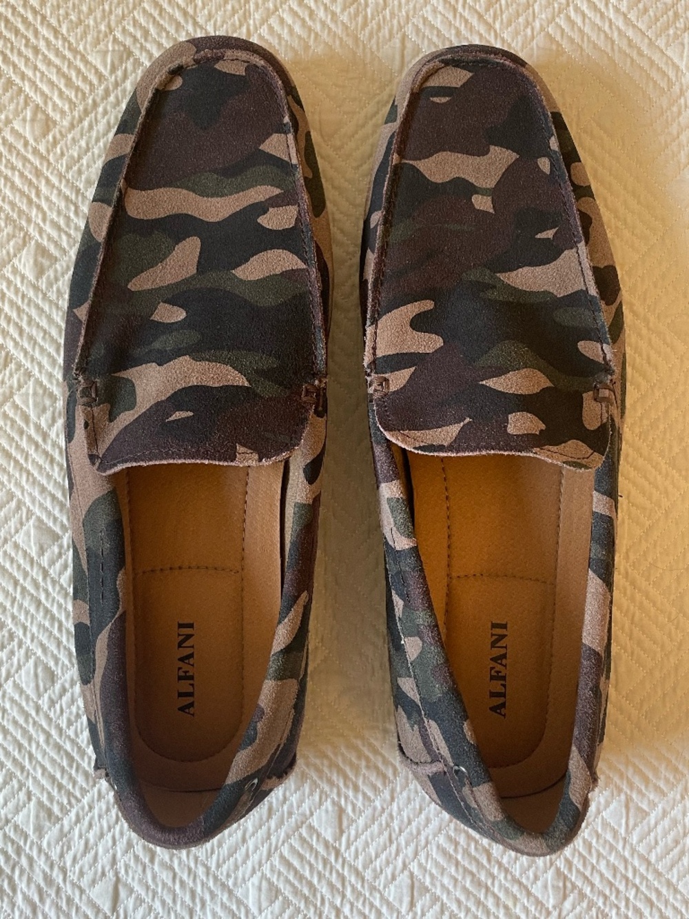 Alfani mens Bromley suede camo driving loafer shoes size 12M - Picture 5 of 13